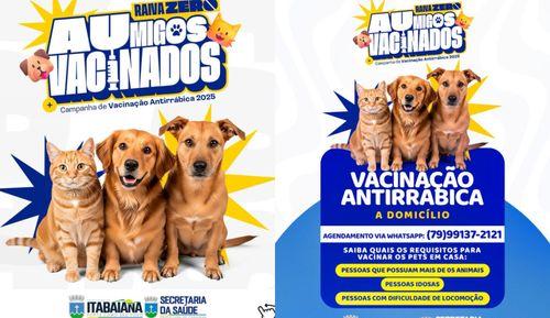 Campanha de Vacinação Antirrábica 2025 em Itabaiana acontece entre 6 e 31 de outubro