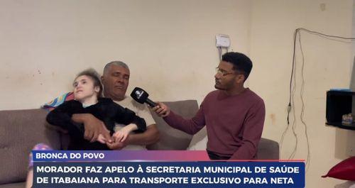 Itabaiana: Avô faz apelo por transporte exclusivo para neta com deficiência grave