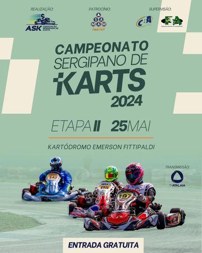Segunda etapa do Campeonato Sergipano de Karts acontece neste sábado, 25
