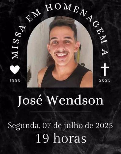 Missa em homenagem a José Wendson será realizada nesta segunda-feira, 7, em Itabaiana
