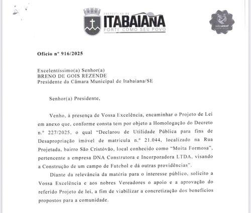 Vídeo sobre compra de terreno pela Prefeitura de Itabaiana repercute em todo o estado
