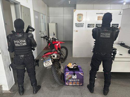 GETAM prende homem com drogas escondidas em bolsa de entregas em Itabaiana