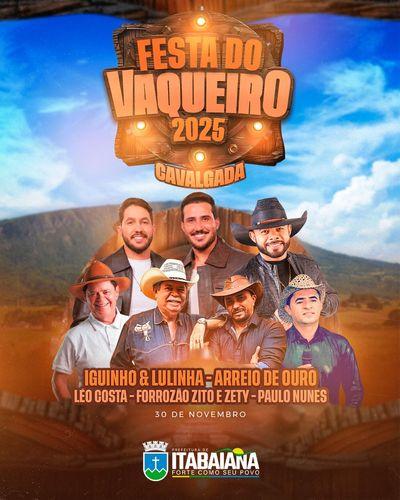 Itabaiana se prepara para a Festa do Vaqueiro 2025 com cavalgada e atrações musicais