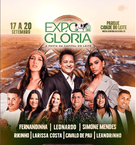 É amanhã! ExpoGlória 2025 abre portas e promete agitar Nossa Senhora da Glória